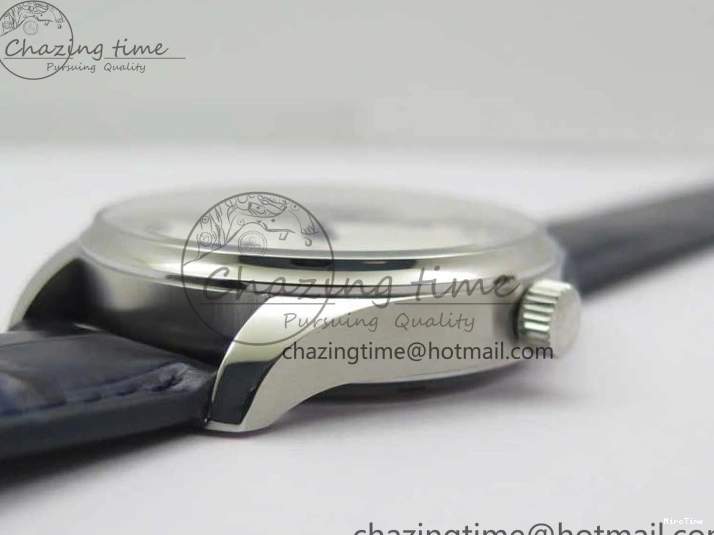 MIROTIME 0411 Packable Portuguese IW358304 ZF 1:1 Best Edition SS White Dial Blue Markers on Leather Strap A 7079